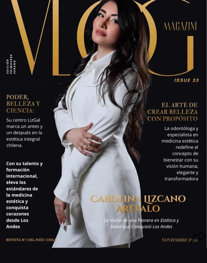 Dra. Carolina Lizcano en la portada de VLOG Magazine